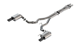 compare product Borla 2024 Ford Mustang GT 5.0L V8 w/o Active Exhaust ATAK Cat-Back Exhaust System - Black Chrome