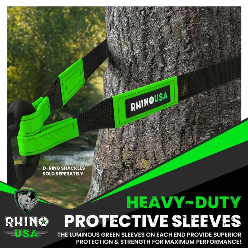 Rhino USA Recovery Tow Strap 3Inx30Ft (Black) - My Store