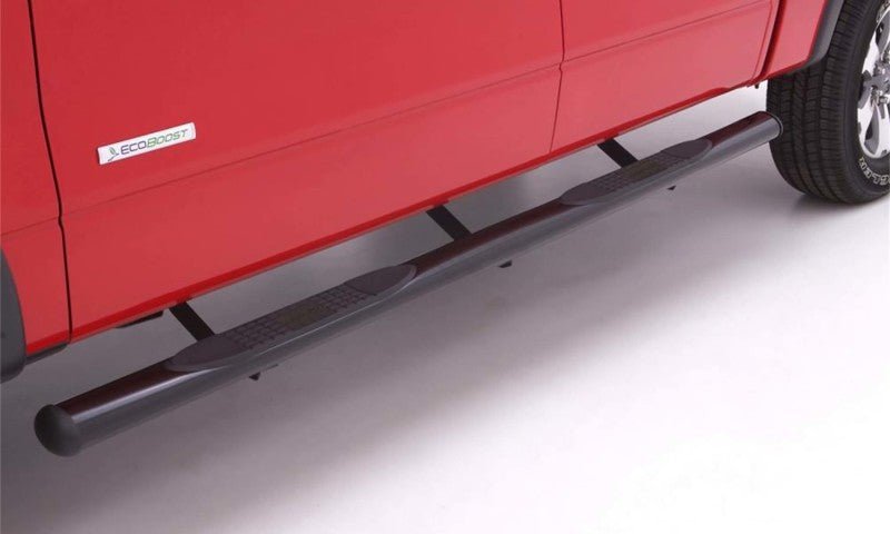 Lund 05 - 23 Nissan Frontier Crew Cab 4in. Oval Straight Steel Nerf Bars - Black - My Store