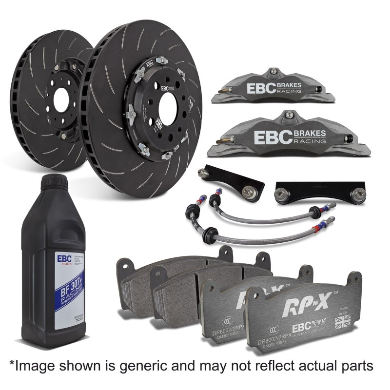 EBC Racing 12-17 Ford Fiesta ST MK7 1.6L Turbo Anodized Apollo-4 Calipers 300mm Rotors Front BBK - My Store