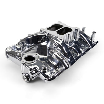 compare product Edelbrock Pontiac 326-455 Performer RPM Intake Manifold - Chrome Plasma Finish
