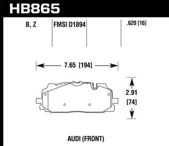 compare product Hawk 18-19 Audi S5 Performance Ceramic Street Front Brake Pads