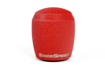 compare product GrimmSpeed Stubby Shift Knob Stainless Steel Red - M12x1.25