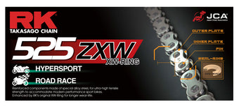 compare product RK Chain CC525ZXW-120L XW-Ring - Chrome