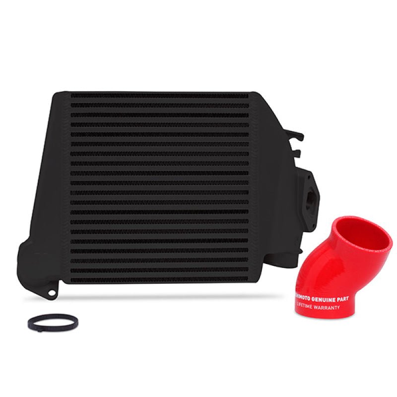 Mishimoto 08 - 14 Subaru WRX Top - Mount Intercooler Kit - Powder Coated Black & Red Hoses - My Store