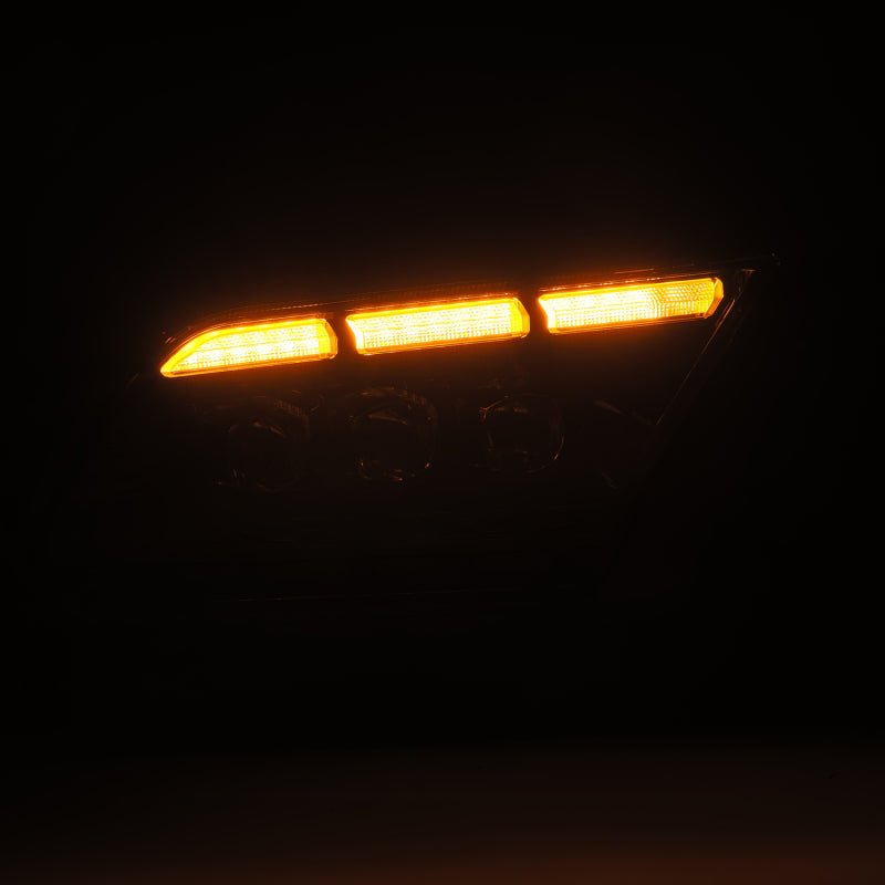 AlphaRex 13 - 14 Ford Mustang NOVA - Series LED Projector Headlights Blk w/Activ Lght & Seq.Sig / SB DRL - My Store