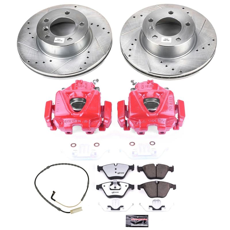 Power Stop 09 - 10 BMW 328i xDrive Front Z26 Street Warrior Brake Kit w/Calipers - My Store