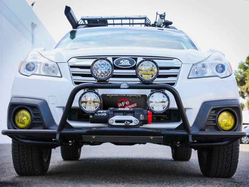 aFe POWER 10 - 14 Subaru Outback H4 2.5L / H6 3.6L Terra Guard Front Bumper w/ Winch Mount - Black - My Store