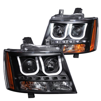 compare product ANZO 2007-2013 Chevrolet Avalanche Projector Headlights w/ U-Bar Black