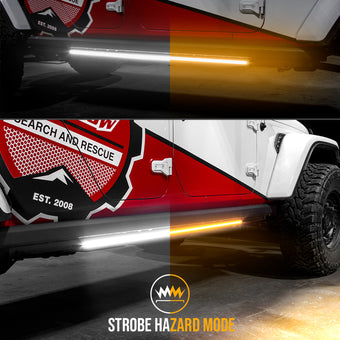 compare product XK Glow Jeep & Truck Running Board Light w/ Turn Signal 2x48in White + Amber