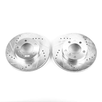 compare product Power Stop 92-98 BMW 318i Front Evolution Drilled & Slotted Rotors - Pair