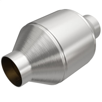 compare product MagnaFlow Univ Cat Conv 2.5in Inlet/Outlet Center/Center Round 3in Body L x 5in W x 8.75in Overall L