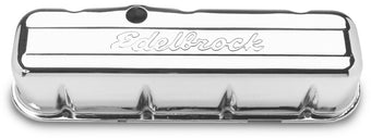 compare product Edelbrock Valve Cover Signature Series Chevrolet 1965 and Later 396-502 V8 Chrome