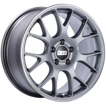 compare product BBS CH-R 18x8.5 5x112 ET38 Satin Titanium Polished Rim Protector Wheel -82mm PFS/Clip Required
