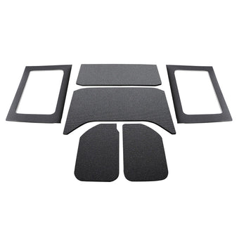 compare product DEI 11-18 Jeep Wrangler JK 4-Door Boom Mat Complete Headliner Kit - 6 Piece - Black