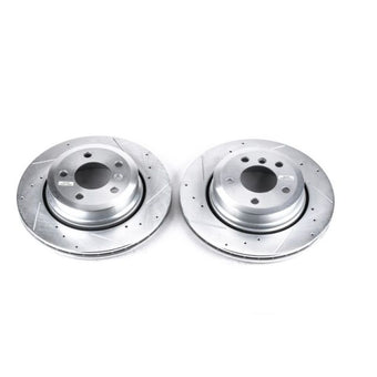 compare product Power Stop 04-10 BMW X3 Rear Evolution Drilled & Slotted Rotors - Pair