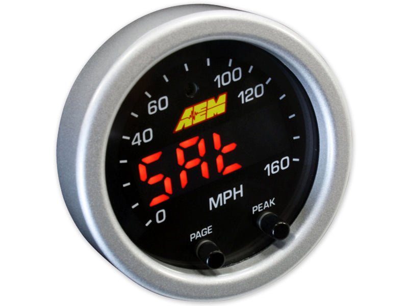 AEM X - Series 0 - 160 MPH Black Bezel w/ Black Face GPS Speedometer Gauge - My Store