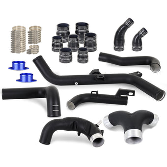 compare product Mishimoto 2021+ Ford Bronco 2.7L High-Mount Intercooler Pipe Upgrade Kit - Wrinkle Black
