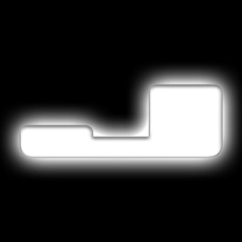 compare product ORACLE Lighting Universal Illuminated LED Letter Badges - Matte Wht Surface Finish - J