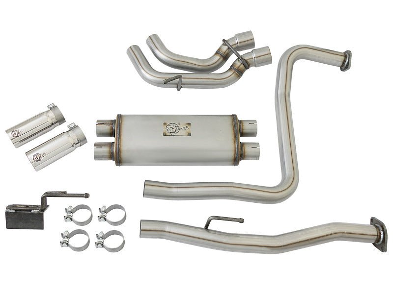aFe Rebel Series 3in SS Cat - Back Exhaust System w/ Polished Tip 04 - 15 Nissan Titan V8 5.6L - My Store
