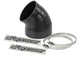 aFe Magnum FORCE CAI Univ. Silicone (4.125in to 3.5in ID / 49 Deg.) Elbow Reducing Coupler - Black - My Store
