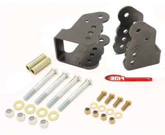 compare product BMR 78-87 G-Body Bolt-On Control Arm Relocation Brackets - Black Hammertone