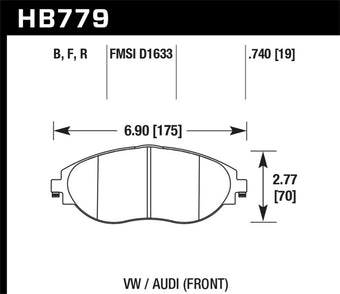 compare product Hawk High Performance Street 5.0 Brake Pads