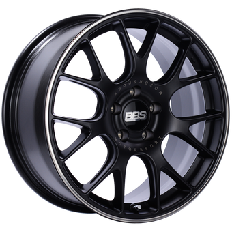 compare product BBS CH-R 18x8 5x120 ET40 Satin Black Polished Rim Protector Wheel -82mm PFS/Clip Required