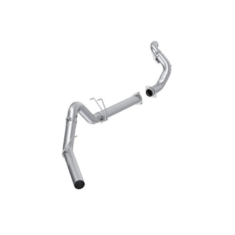 compare product MBRP 15-16 F250/F350/F450 6.4L PS CC/SC AL Steel 4in Filter-Back Single Side - No Muffler w/ DP