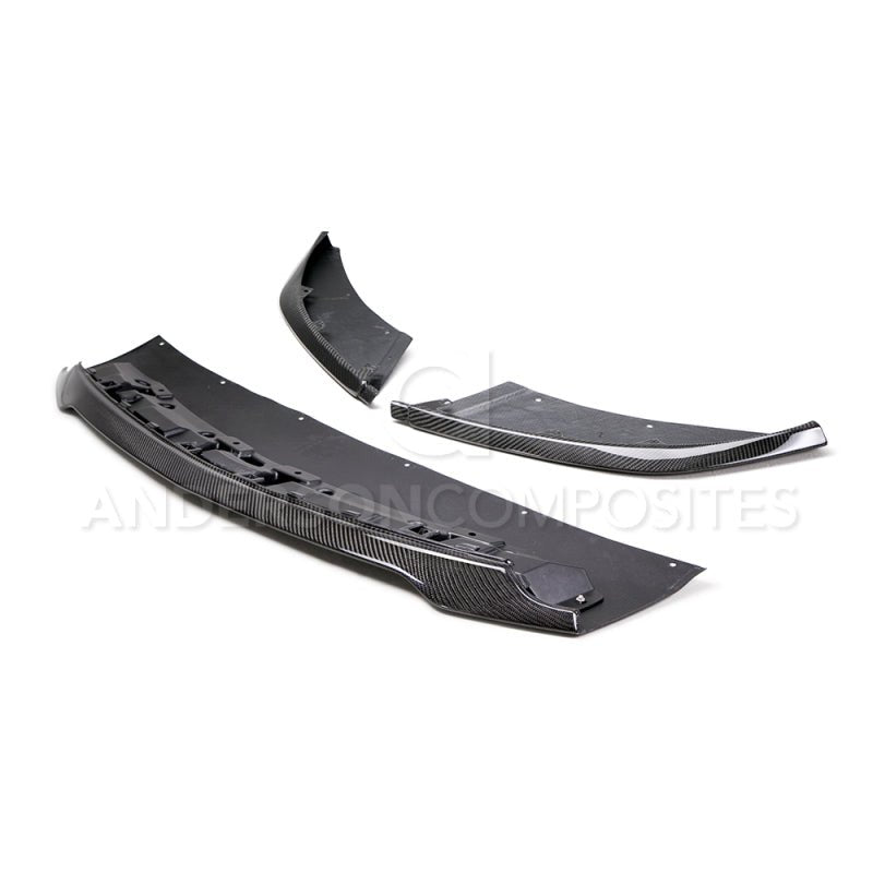 Anderson Composites 2015 - 2017 Ford Mustang Shelby GT350 Carbon Fiber Front Splitter (3 PC) - My Store