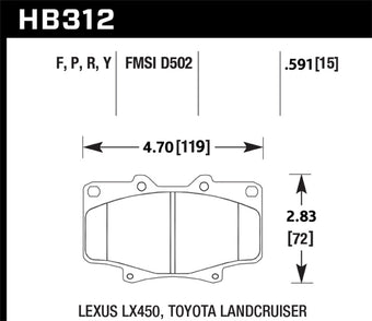 compare product Hawk HPS Street Brake Pads