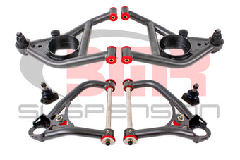 compare product BMR 67-69 1st Gen F-Body Upper And Lower A-Arm Kit - Black Hammertone