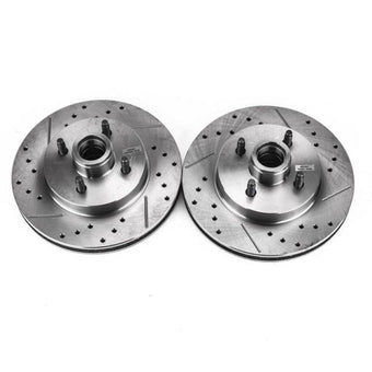 compare product Power Stop 87-93 Ford Mustang Front Evolution Drilled & Slotted Rotors - Pair