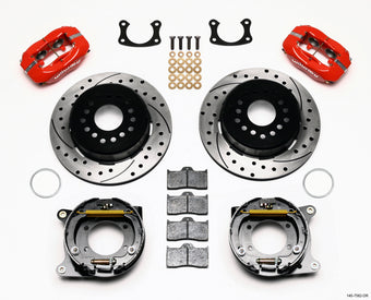 compare product Wilwood Forged Dynalite P/S P-B Kit Drilled Red New Big Ford 2.36in Offset