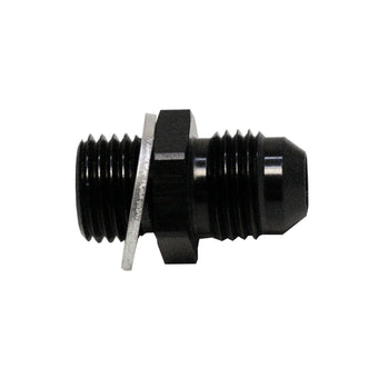 compare product DeatschWerks 6AN Male Flare to M14 X 1.5 Male Metric Adapter (Incl Washer) - Anodized Matte Black