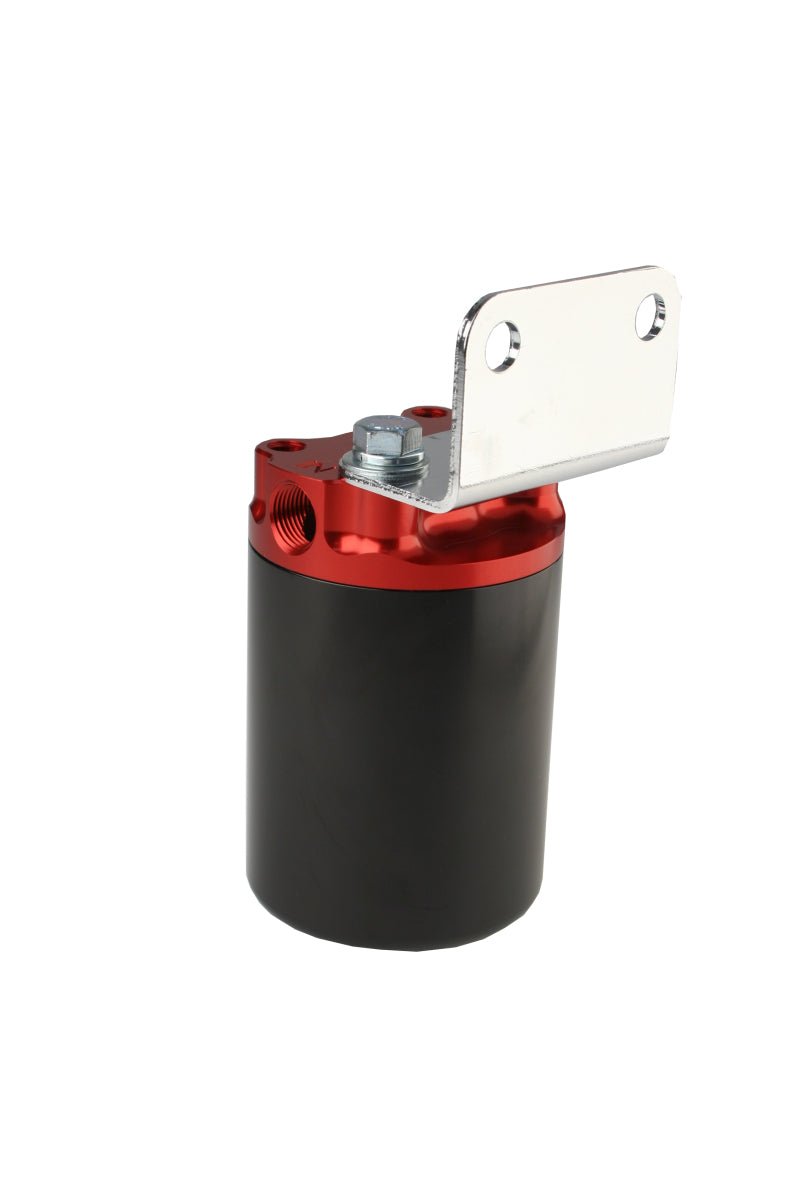 Aeromotive SS Series Billet Canister Style Fuel Filter Anodized Black/Red - 10 Micron Fabric Element - My Store