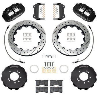 compare product Wilwood 99-02 Nissan Skyline Superlite 6R Front BBK w/ 12.88in D/S Rotors & Flexlines - Black