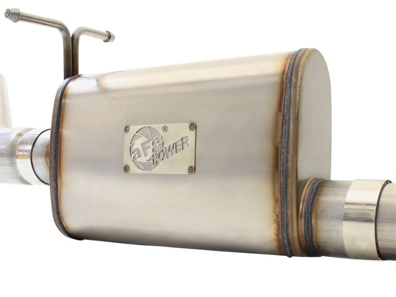 aFe MACHForce XP Exhaust 3in - 3.5in SS Single Side Ext CB w/ Polish Tip 99 - 04 Ford F - 250 V8 5.4L/6.8L - My Store
