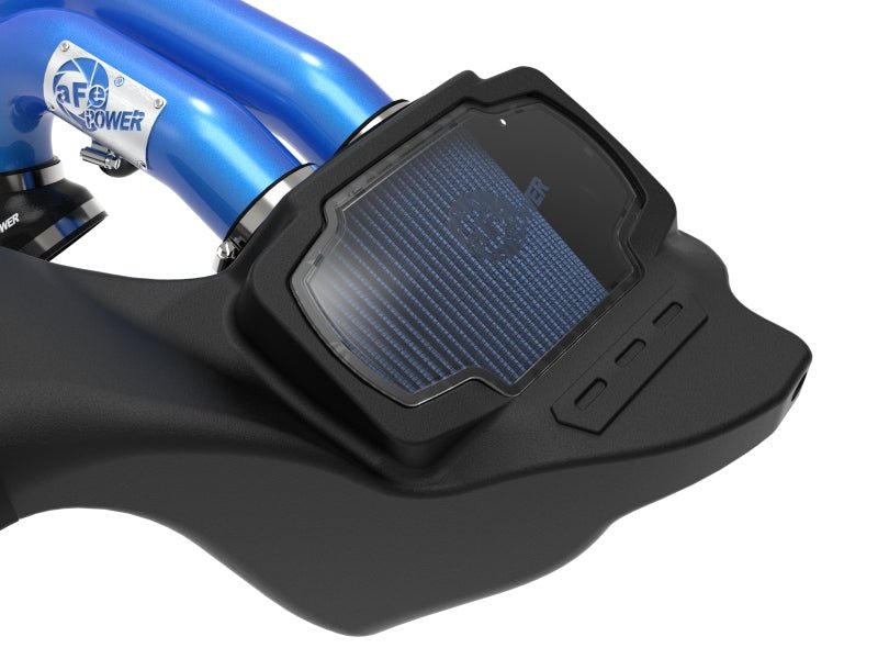 aFe 21 - 22 Ford F - 150 Raptor V6 - 3.5L(tt) Momentum XP Cold Air Intake System - Blue w/ Pro 5R Filter - My Store
