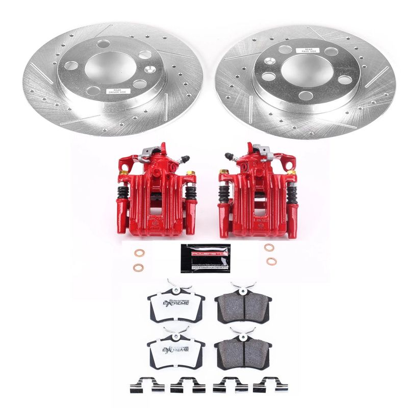 Power Stop 98 - 99 Volkswagen Beetle Rear Z26 Street Warrior Brake Kit w/Calipers - My Store