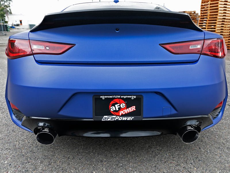 aFe POWER Takeda 2.5in 304 SS Axle - Back Exhaust w/ Black Tips 17 - 19 Infiniti Q60 V6 - 3.0L (tt) - My Store