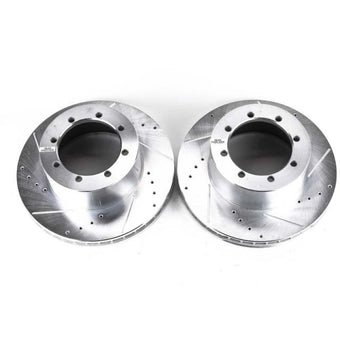 compare product Power Stop 00-02 Ford E-450 Super Duty Rear Evolution Drilled & Slotted Rotors - Pair