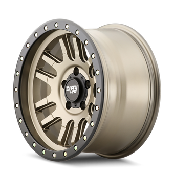 compare product Dirty Life 9309 Canyon Pro 17x9/6x139.7 BP/0mm Offset/106mm Hub Satin Gold Wheel - Beadlock
