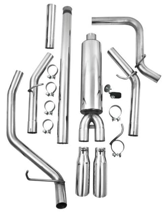 compare product MBRP 14 Chevy/GMC 1500 Silverado/Sierra 4.3L V6/5.3L V8 Dual Split Side T409 3in Cat Back Exhaust