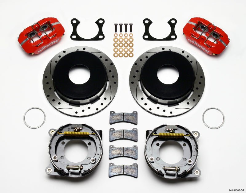 Wilwood Dynapro Low - Profile 11.00in P - Brake Kit Drill - Red Big Ford 2.36in Offset Currie - My Store