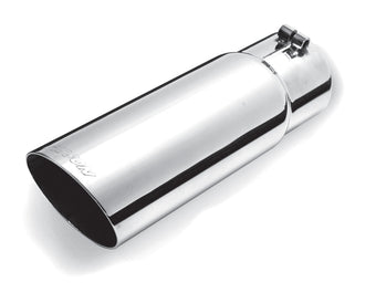 compare product Gibson Round Single Wall Angle-Cut Tip - 3.5in OD/2.5in Inlet/6.5in Length - Stainless