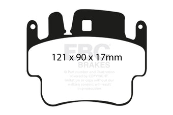 compare product EBC 98-05 Porsche 911 (996) (Cast Iron Rotor only) 3.4 Carrera 2 Bluestuff Front Brake Pads