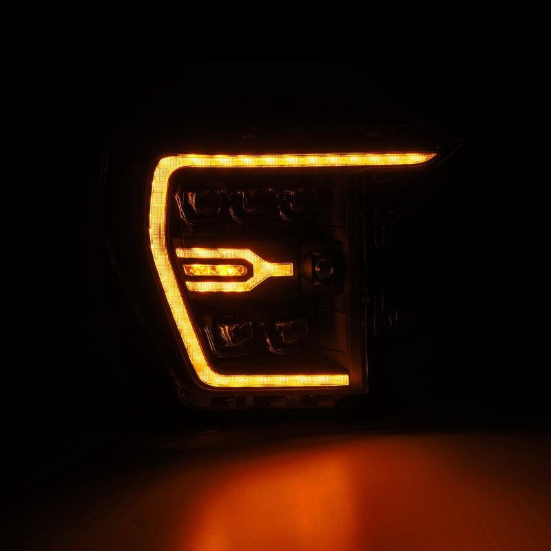 AlphaRex 21 - 22 Ford F - 150 NOVA LED Proj Headlights Plank Style Blk w/Activ Light/Seq Signal - My Store