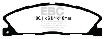 compare product EBC 2013+ Lincoln MKT 3.5L Twin Turbo Ultimax2 Front Brake Pads