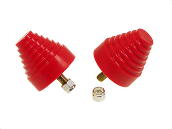 compare product Prothane Universal Bump Stop 2-1/4X2-1/4 Cone w/Stp - Red